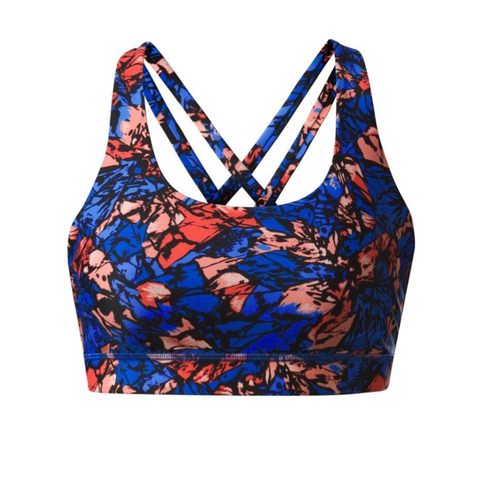 Lululemon ENERGY Bra H2O Mini Paint Storm Harbor Blue Size 6